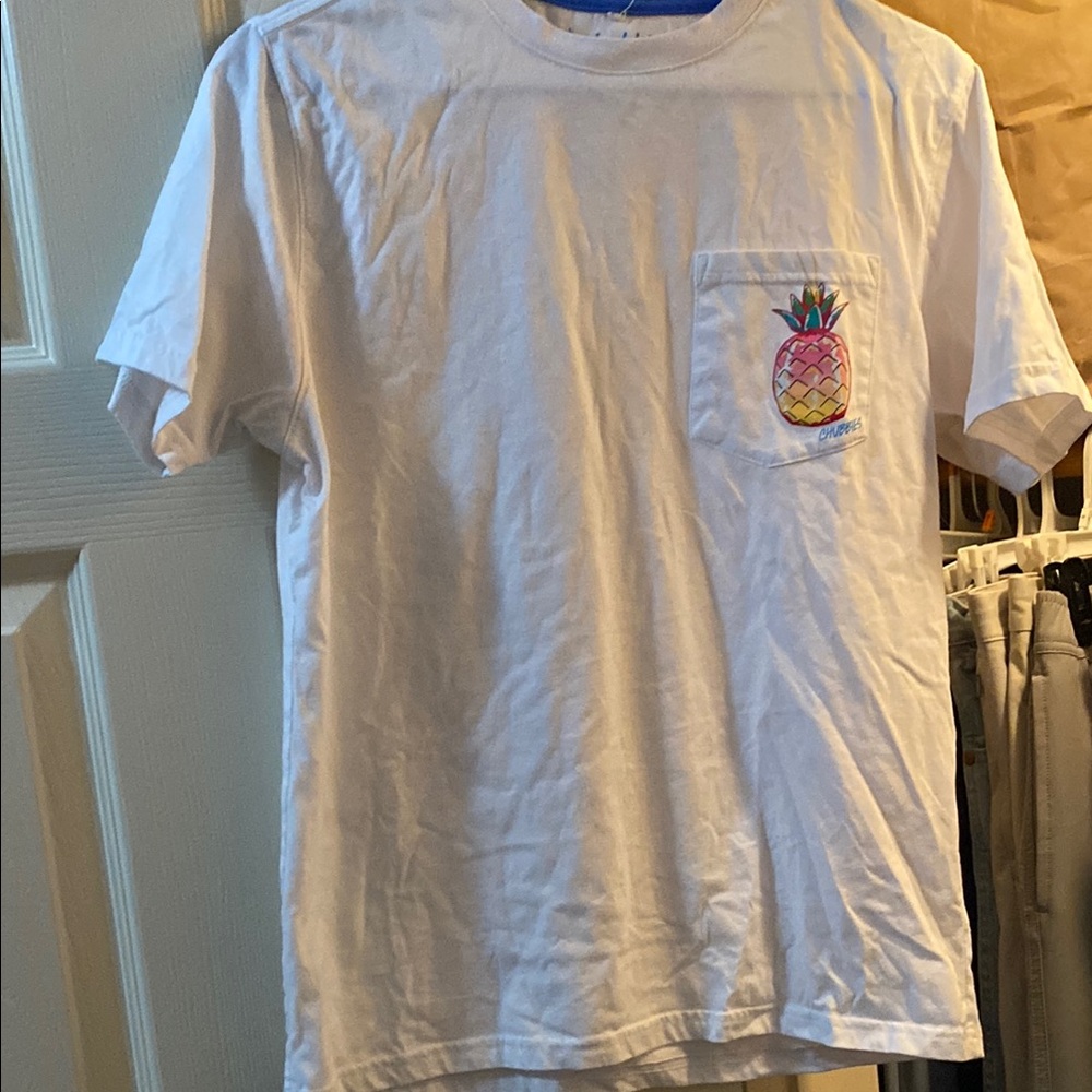 Chubbies White Tee with Pineapple Design